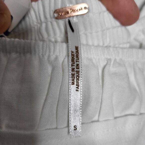 NEW Free People Square Neck Balloon Sleeves Cotton/Linen White Mini Dress Sz S - Picture 11 of 12